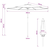 Garden Parasol with Base 300 x 300 cm Polyester Rectangular 42036200