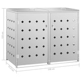 Double Wheelie Bin Shed 240 L Stainless Steel 145380