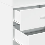 Highboard White 45x42.5x185 cm Engineered Wood 3281448