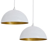 Ceiling Lamp 2 pcs Height-adjustable Semi-spherical White 241114