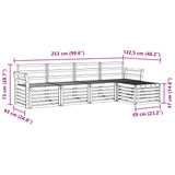 Outdoor Sofa Set 5 pcs Natural 3374649