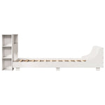ZNTS Bed Frame without Mattress White 100x200 cm Solid Wood Pine 3323666