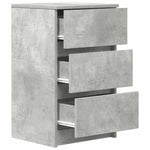ZNTS Bedside Cabinets with 3 Drawers 2 pcs Concrete Grey 39x35x65 cm 861344