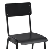 Bar Chairs 6 pcs Black Solid Plywood Steel 3054567