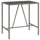 5 Piece Garden Bar Set with Cushions Grey Poly Rattan 3203925