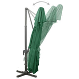 Cantilever Garden Parasol with Double Top Green 400x300 cm 312371