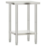 Kitchen Work Table 55x55x85 cm Stainless Steel 376453