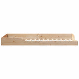 Bed Frame Brown 100 x 220 cm Solid Pine Wood 873415
