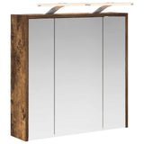 Bathroom Mirror Cabinet Smoked Oak 63.5 x 16 x 62.5 cm 889163