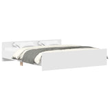 Bed Frame without Mattress White 200x200 cm 3203733