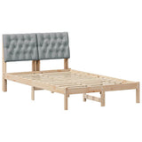 Bed Frame Light Grey 120 x 200 cm Solid Pine Wood 878819