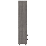 Highboard HAMAR Light Grey 60x35x180 cm Solid Wood Pine 340491