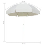 Garden Parasol with Steel Pole 300 cm Sand 47800