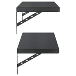 Wall Shelves 2 pcs 75x30 cm Black Stainless Steel 3214515
