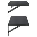 Wall Shelves 2 pcs 75x30 cm Black Stainless Steel 3214515