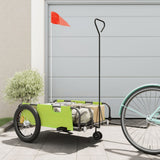 Bike Trailer Green and Black Oxford Fabric and Iron 94200