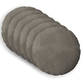 Cushion with Pillow HEERLEN 6 pcs Light Grey Velvet 929664