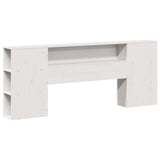 Bookcase Bed without Mattress White 180x200 cm Super King Solid Wood Pine 3321976
