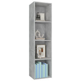 ZNTS Book Cabinet/TV Cabinet Concrete Grey 36x30x143 cm Engineered Wood 800148