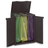 Trash Bin with 2 Doors Black 65x45x88 cm PP 151224