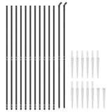 Chain Link Fence with Spike Anchors Anthracite 2.2x25 m 153983
