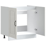 Sink Base Cabinet Kalmar High Gloss White 80x46x81.5 cm Engineered Wood 853449