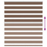 Zebra Blind Brown 120x150 cm Fabric Width 115.9 cm Polyester 4014343