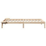 Bed Frame Natural 90 x 200 cm Solid Pine Wood 873205