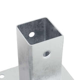 Post Bases Square 12 pcs Silver 71x71 mm Galvanised Steel 42000007