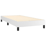 Box Spring Bed Frame White Single Faux Leather 3121182