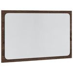 ZNTS LED Bathroom Mirror Brown Oak 60x8.5x38 cm Engineered Wood 834929