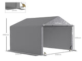 2 x 2m Garden Fabric Storage Tent - Grey T3398P318780