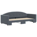 Daybed with Trundle without Mattress Dark Grey 90x190 cm Single 3197392