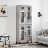 Highboard Grey Sonoma 69.5x34x180 cm Engineered Wood 3198303