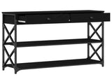 Console Table Black oak 100 x 28 x 75 cm 863529