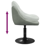 Swivel Dining Chairs 2 pcs Light Grey Velvet 335327