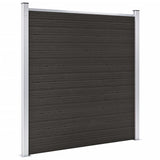 Fence Panel WPC 180x186 cm Black 148972