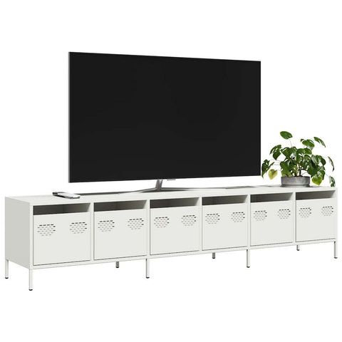 TV Cabinet White 202x39x43.5 cm Cold-rolled Steel 3307154