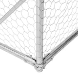 Outdoor Dog Kennel with Run 7x3x1,9 m Galvanised Steel 3329244