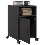 ZNTS Bedside Cabinet Black 36x39x59 cm Steel 846716