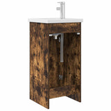 Bathroom Vanity with Sink Smoked Oak 42 x 40 x 84.5 cm 890676