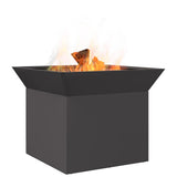 Fire Pit Black 50 x 50 x 40 cm Steel 874581