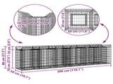 Gabion Raised Bed 2 pcs Silver 3422222