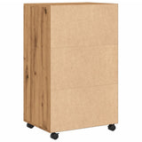 Rolling Cabinet Artisian Oak 55x40x91 cm Engineered Wood 853190