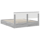 Storage Bed Grey Sonoma 180 x 200 cm Engineered Wood 3408436