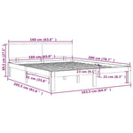 Bed Frame without Mattress Solid Wood Pine 160x200cm 810505