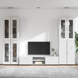 TV Cabinet Set FLORIN 3 pcs High Gloss White Engineered Wood 3398008