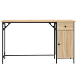Computer Desk Sonoma Oak 131x48x75 cm Engineered Wood 836219