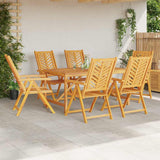Garden Dining Set 7 pcs Brown Solid Acacia Wood 3154124