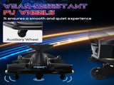 12V Kids Electric Go Kart with Music, LED Lights, Slow Start, Black T3398P378951
